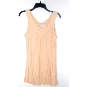 Ninedaily‎ Women Sleeveless Tank Top Peach/ Salmon/Flair Long Line Sz Large